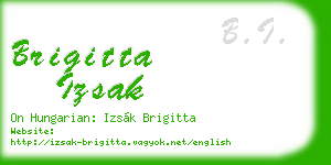 brigitta izsak business card