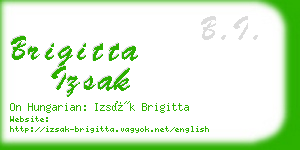 brigitta izsak business card